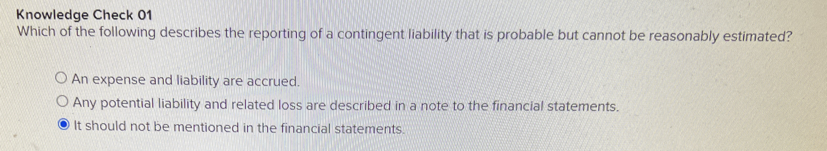 Knowledge Check 0 1 Which of the following