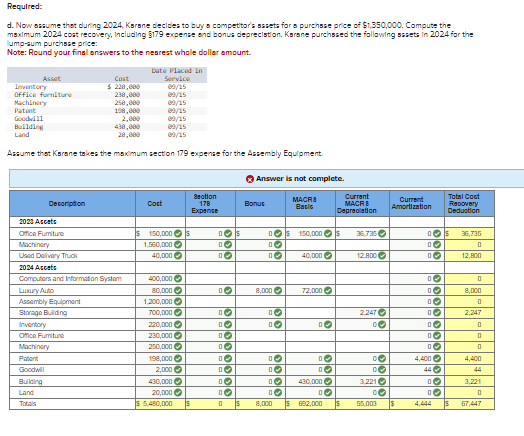 Karane Enterprises, a calendar - year