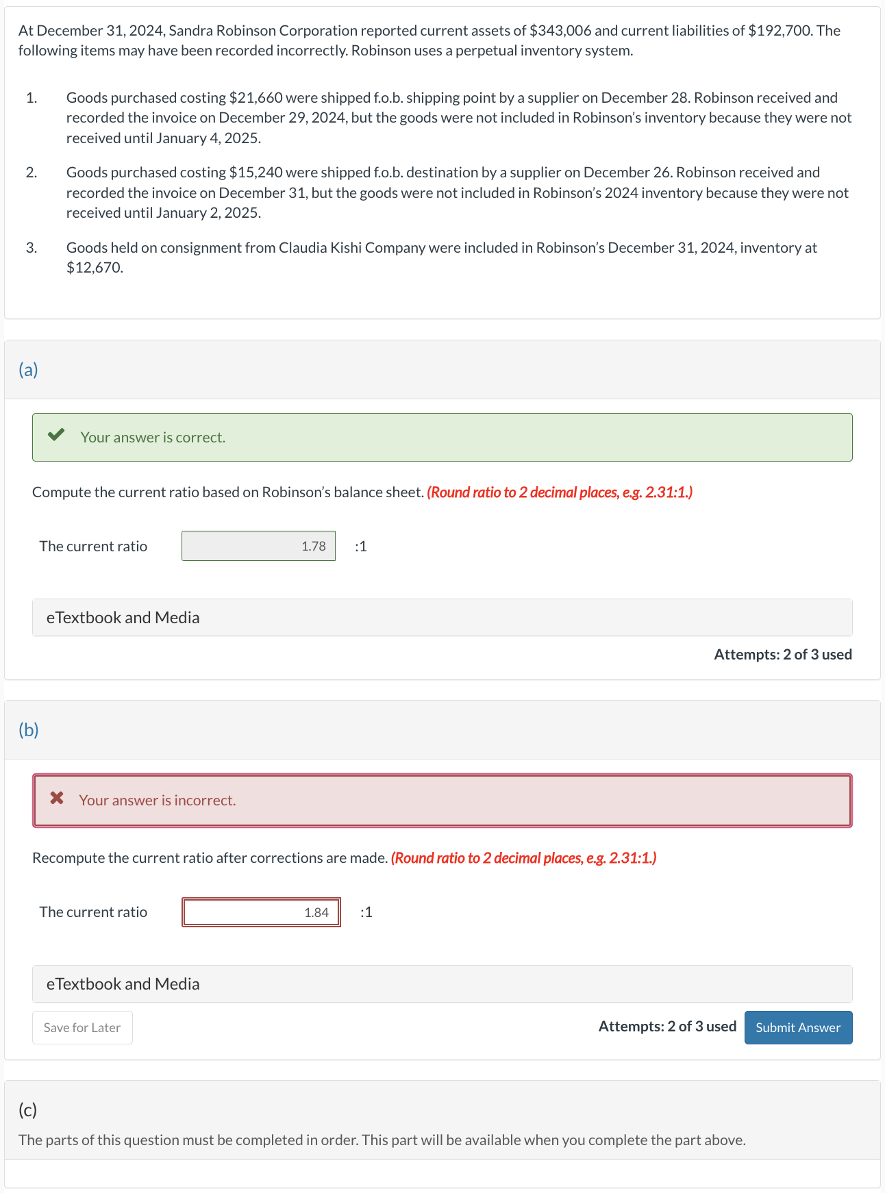 At December 3 1 , 2 0 2 4 , Sandra Robinson
