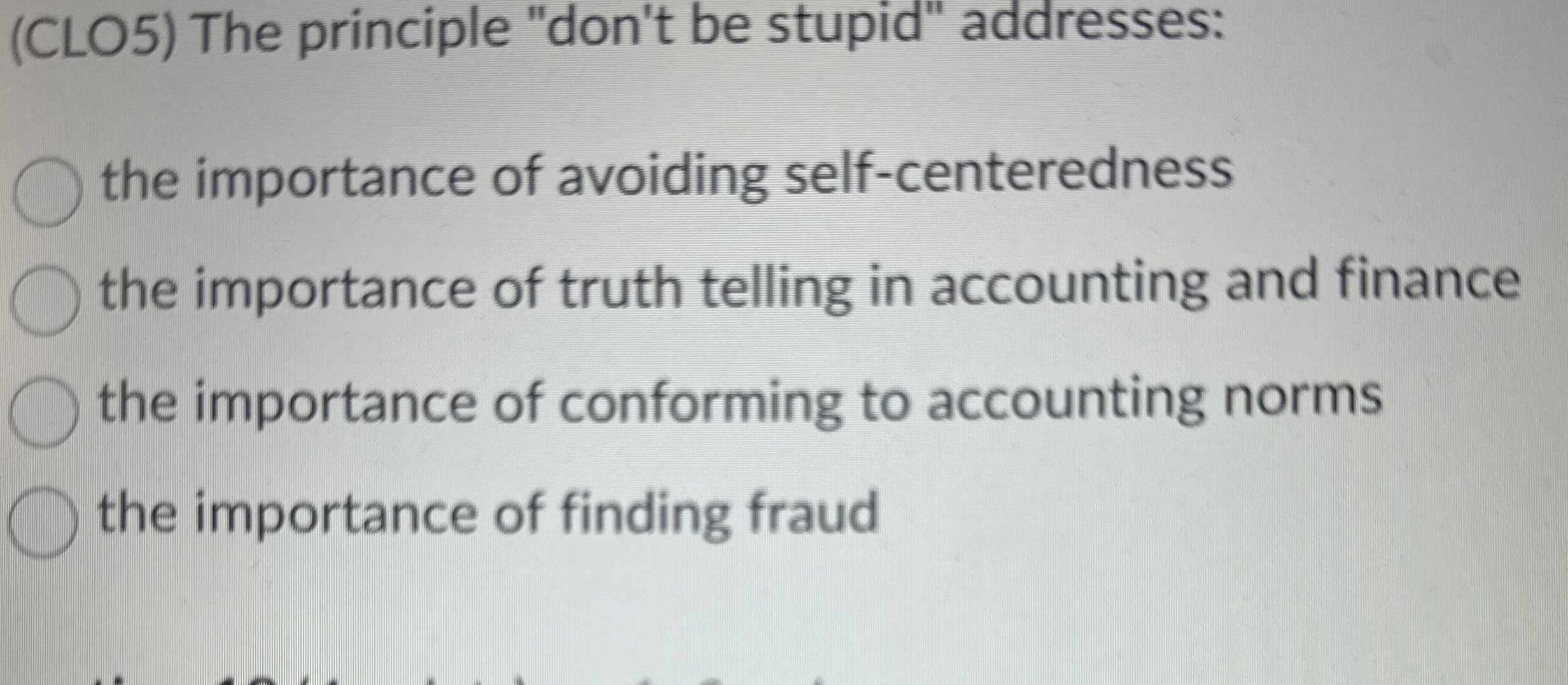 ( CLO 5 ) The principle 