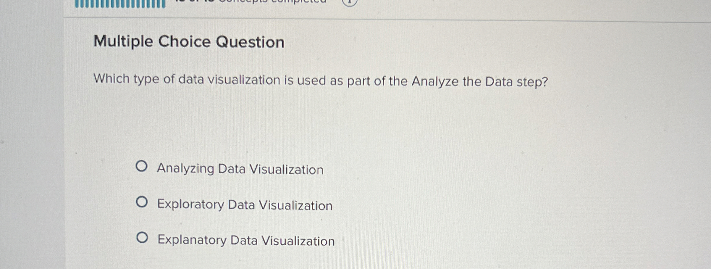 Multiple Choice Question Which type of data