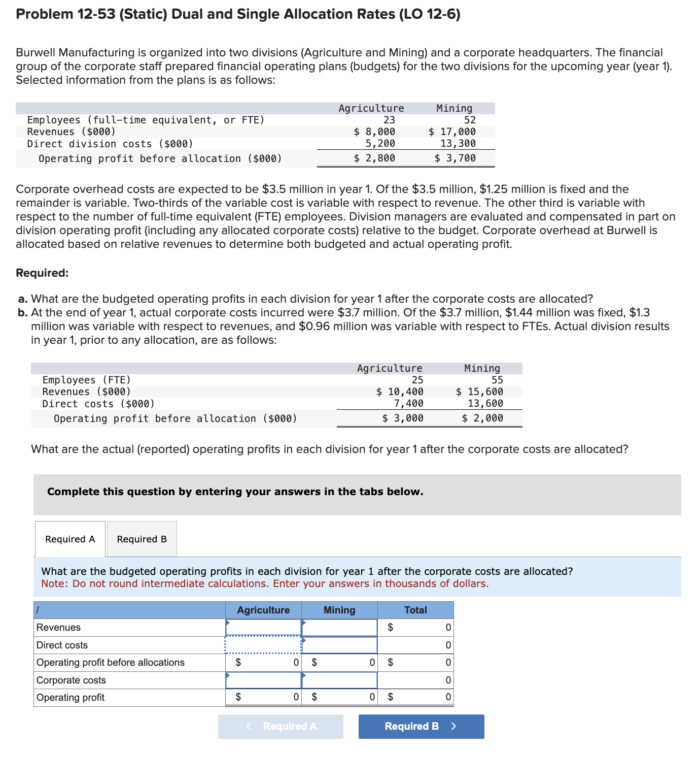 Problem 1 2 - 5 3 ( Static ) Dual and Single