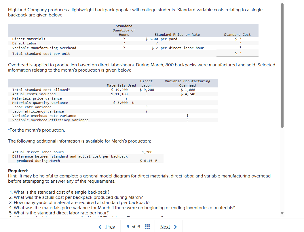 Problem 1 0 - 1 6 ( Algo ) Comprehensive Variance