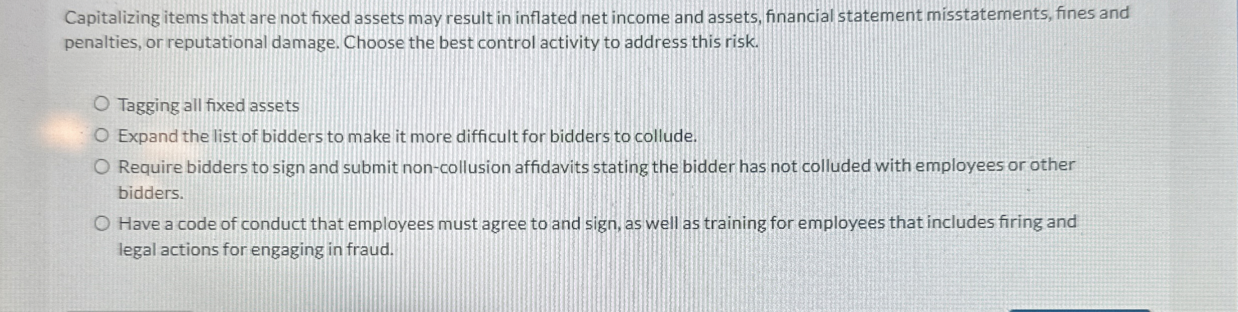 Capitalizing items that are not fixed assets may