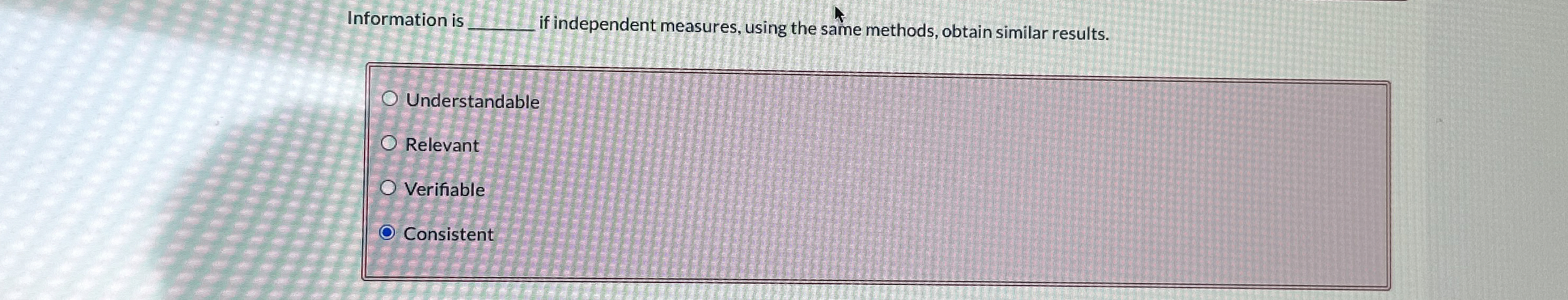 Information is if independent measures, using the