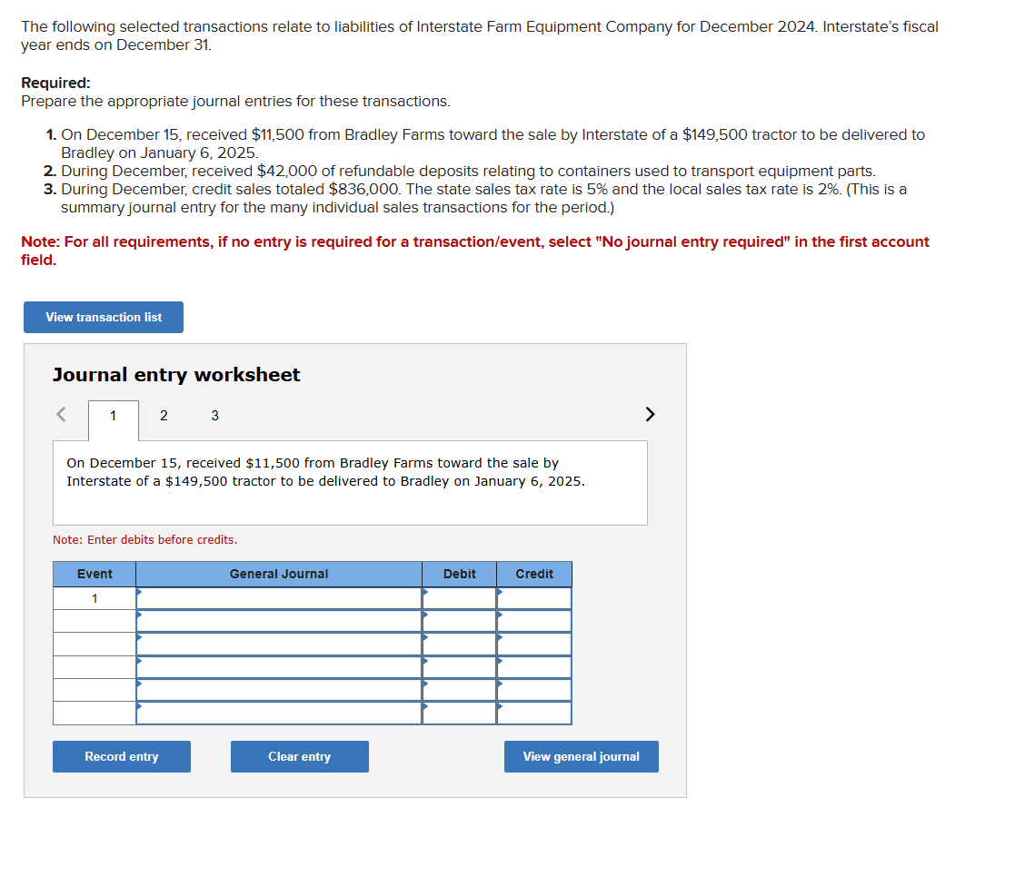 The following selected transactions relate to
