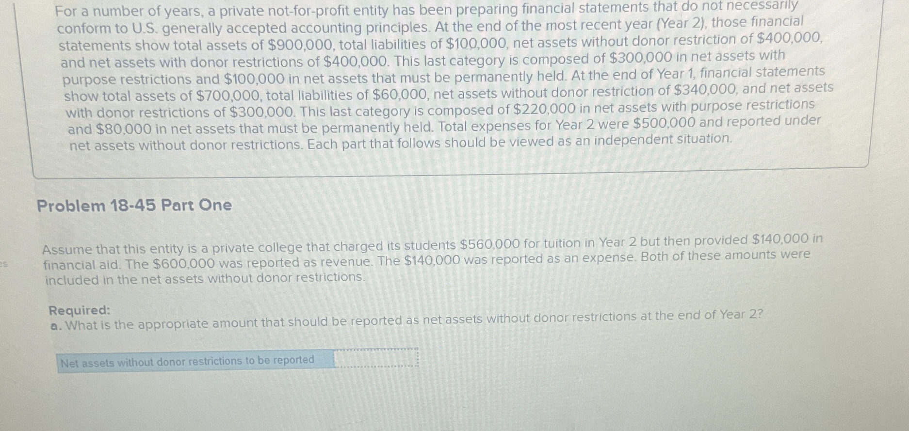 For a number of years, a private not - for -