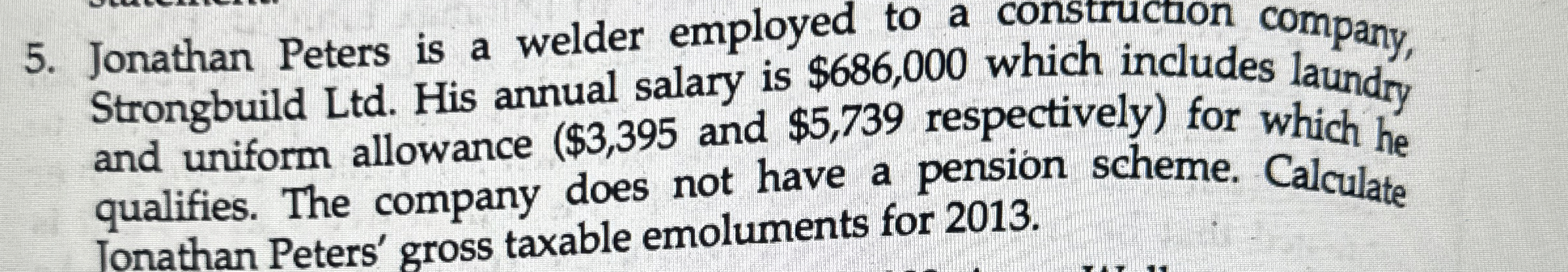 Jonathan Peters is a welder employed to a