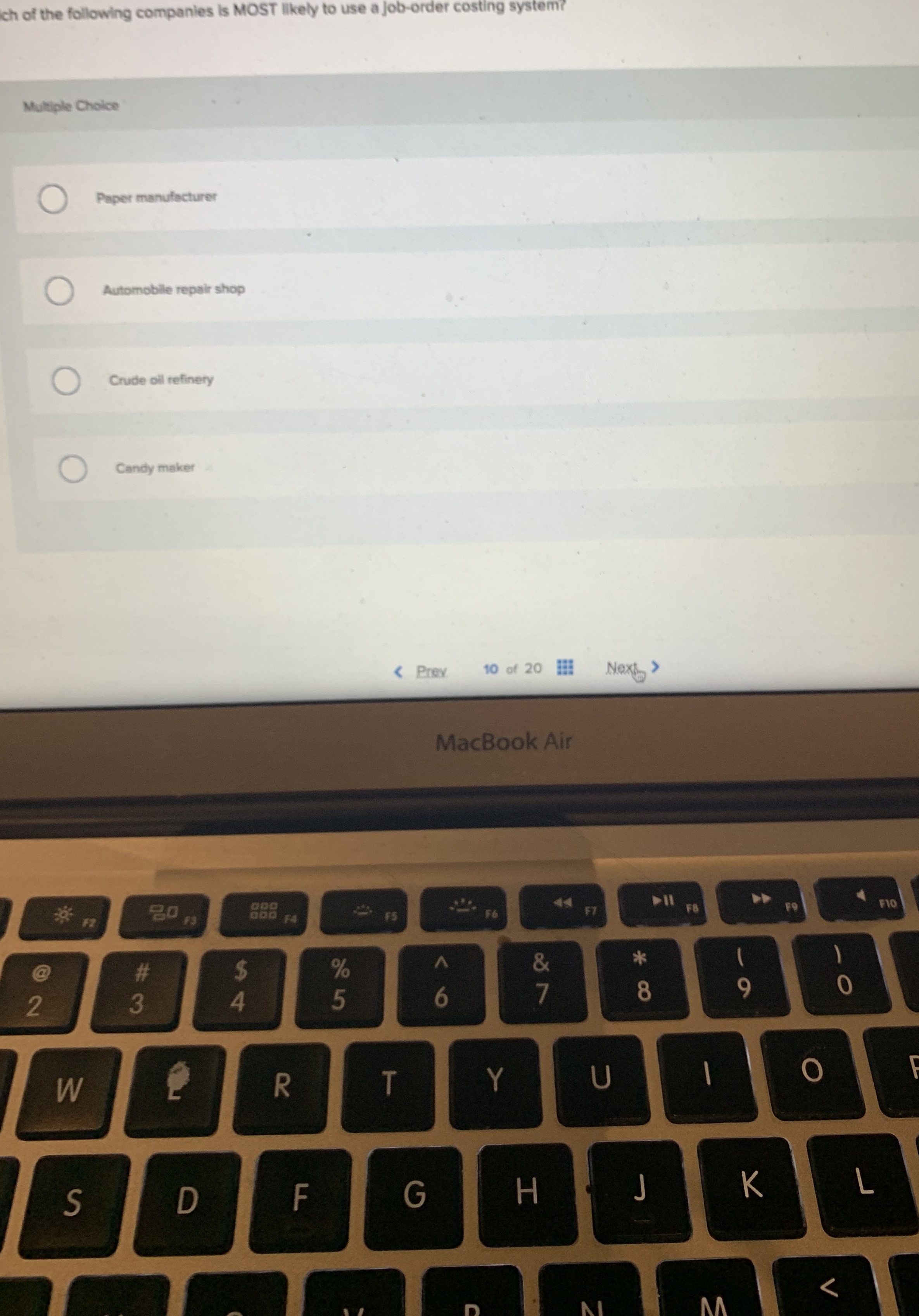 ch of the following companies is MOST likely to
