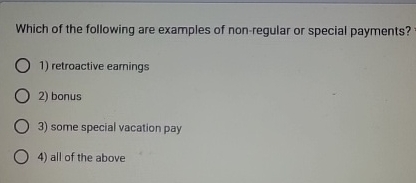 Which of the following are examples of non -