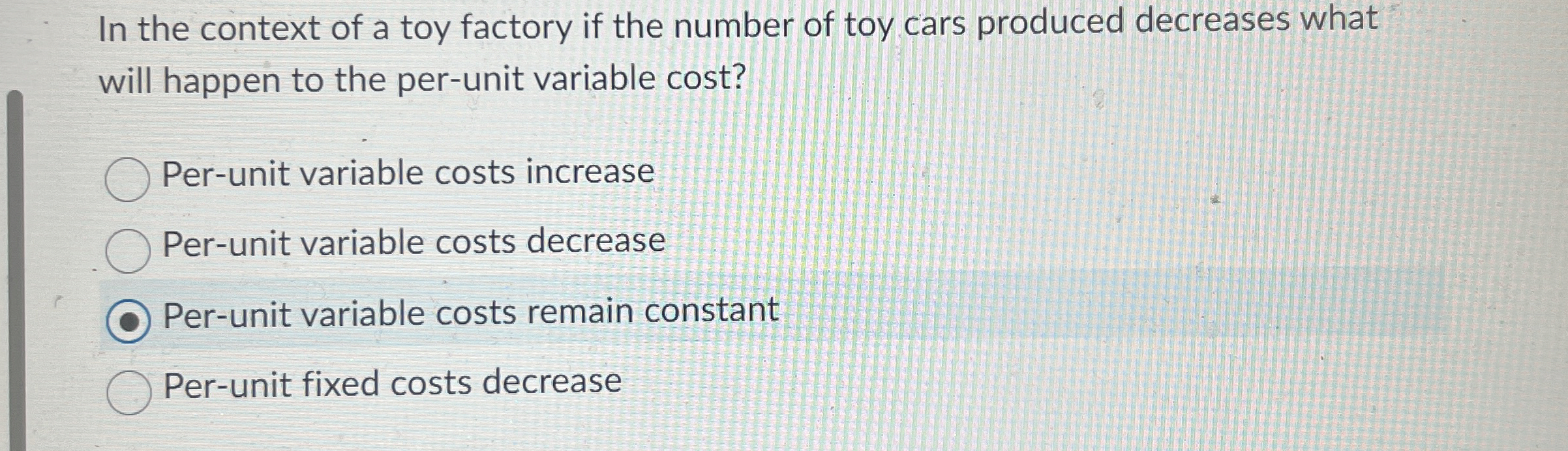 In the context of a toy factory if the number of