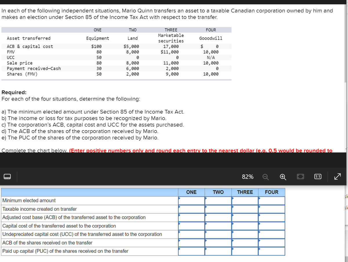 In each of the following independent situations,