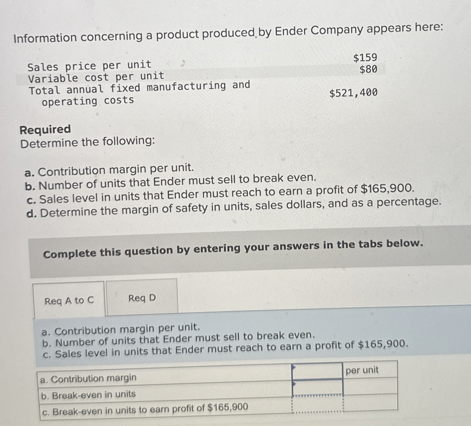 Information concerning a product produced by