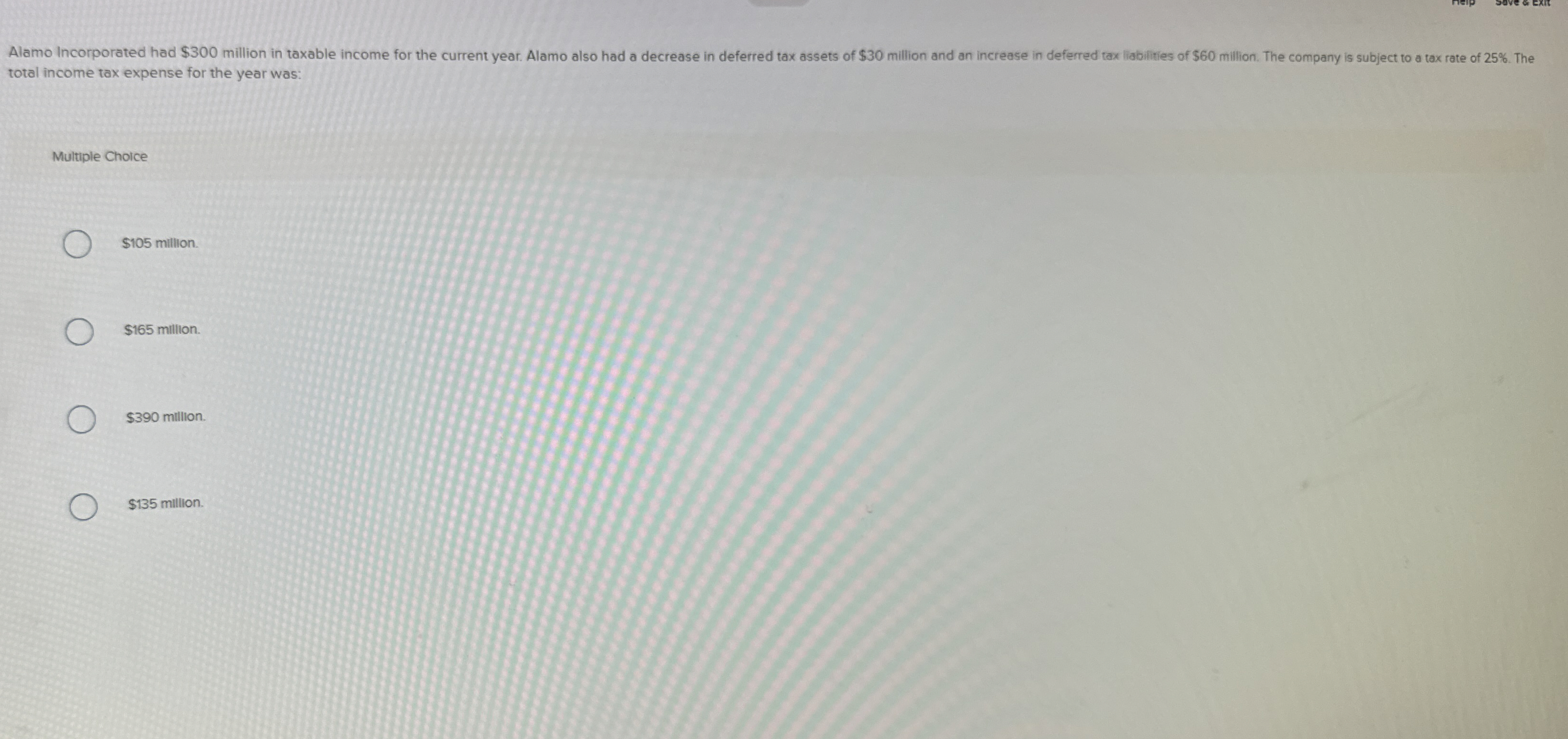 total income tax expense for the year was: