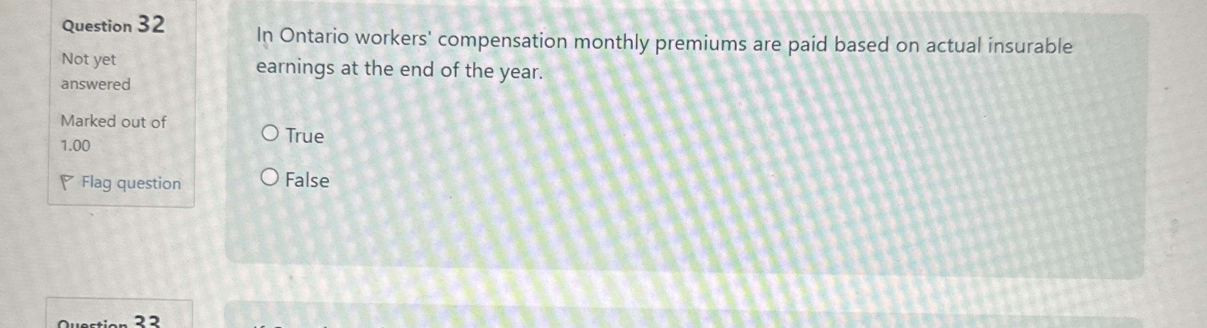 In Ontario workers' compensation monthly premiums