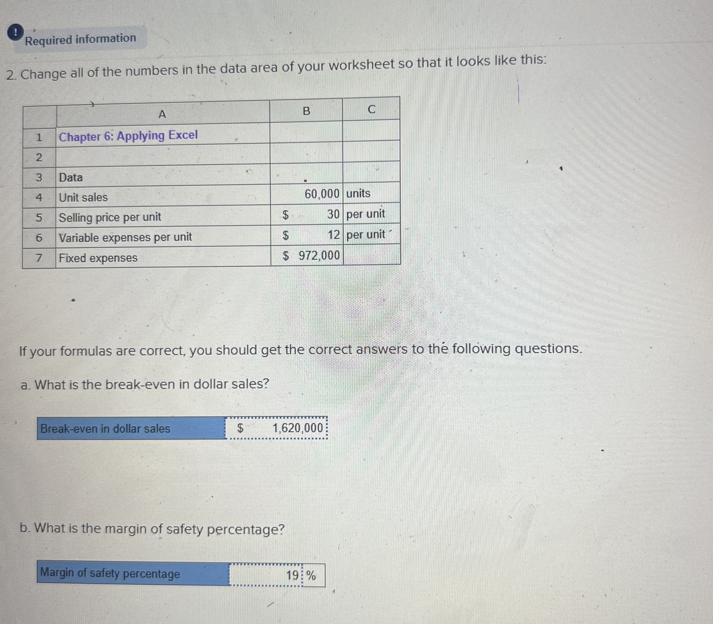 How to solve Required information Change all of