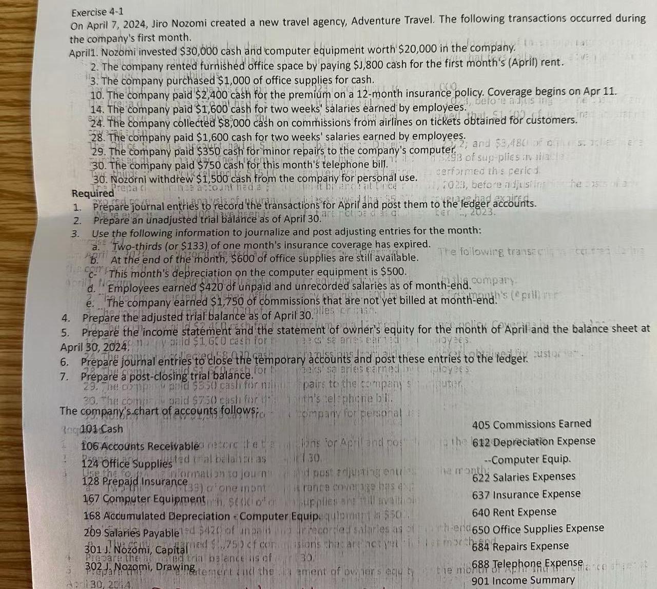 Exercise 4 - 1 On April 7 , 2 0 2 4 , Jiro Nozomi