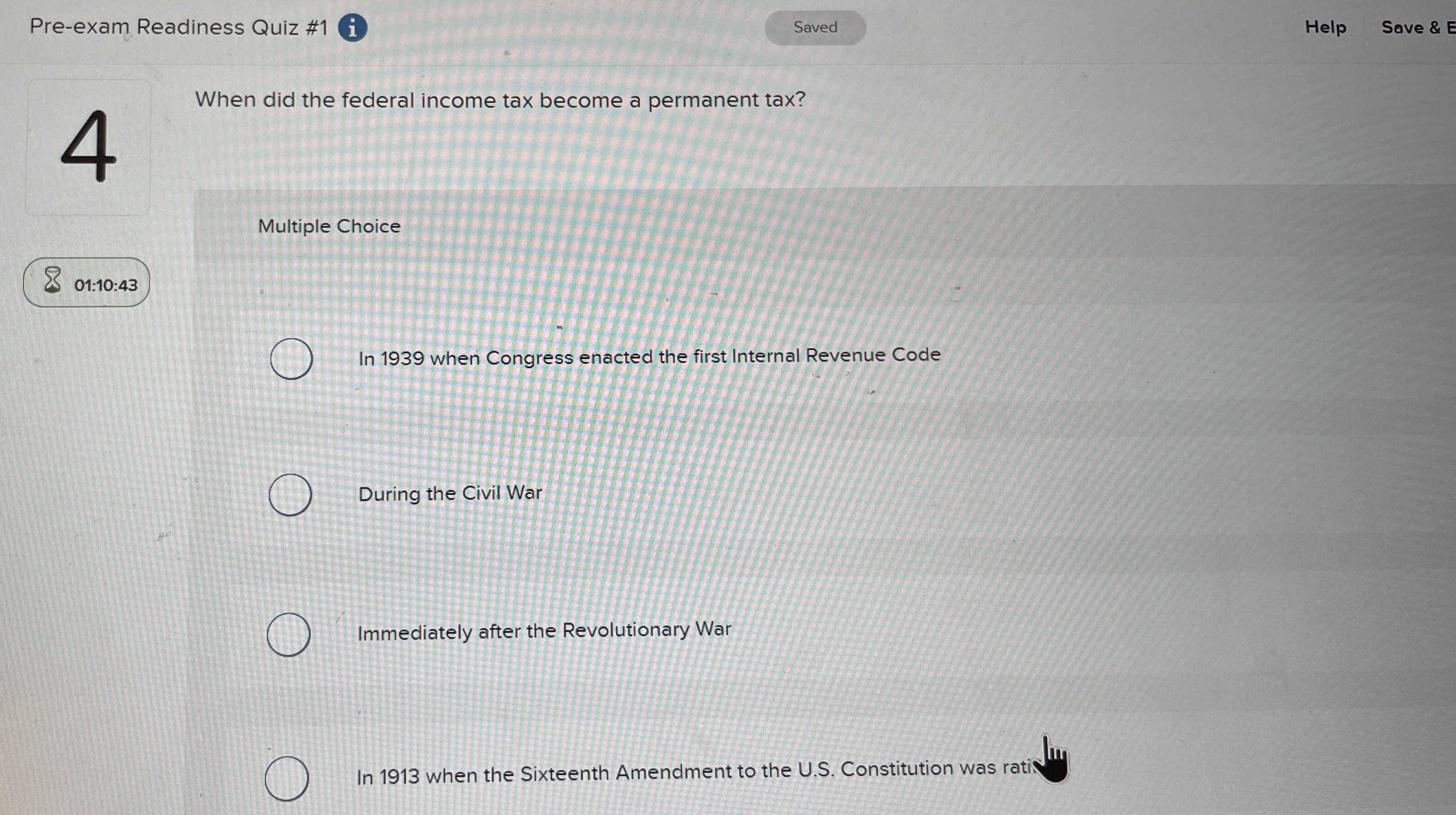 When did the federal income tax become a