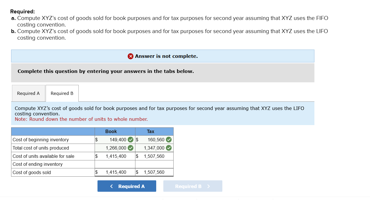 Company XYZ manufactures a tangible product and
