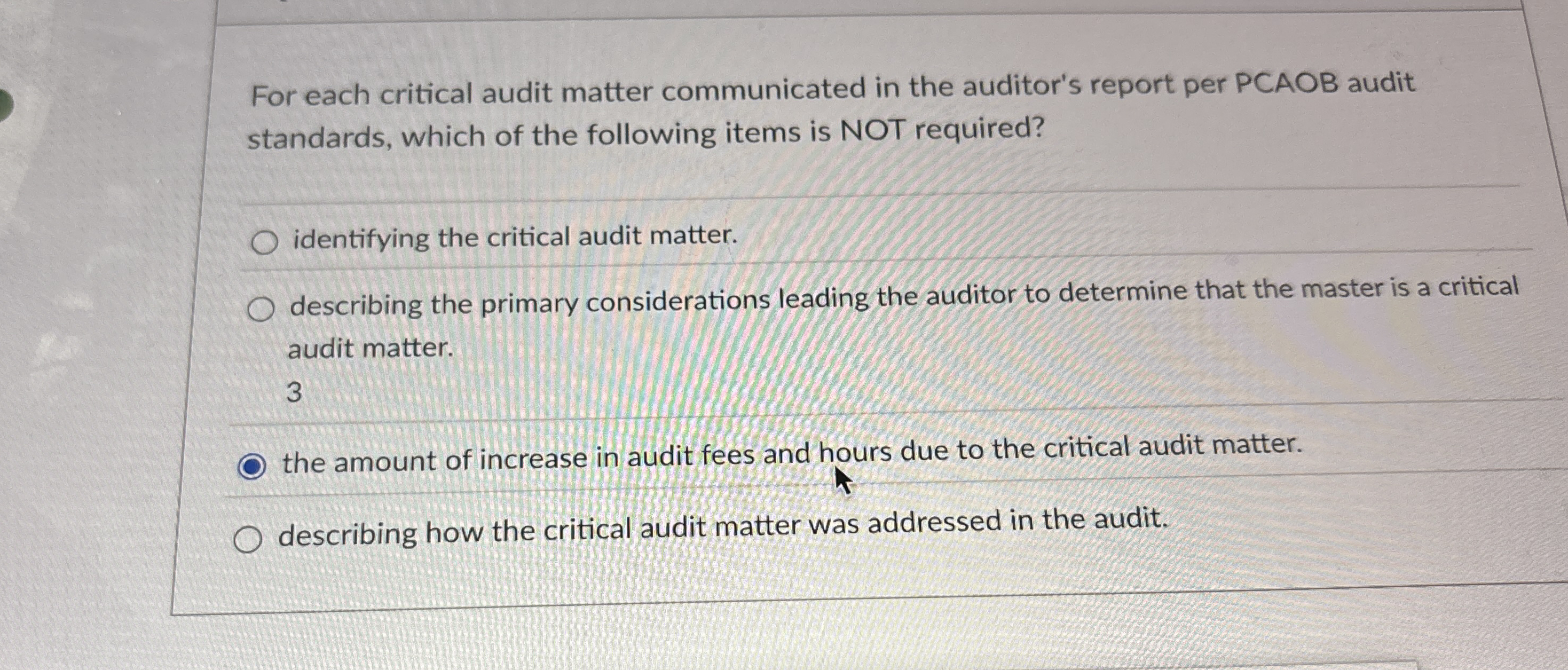 For each critical audit matter communicated in
