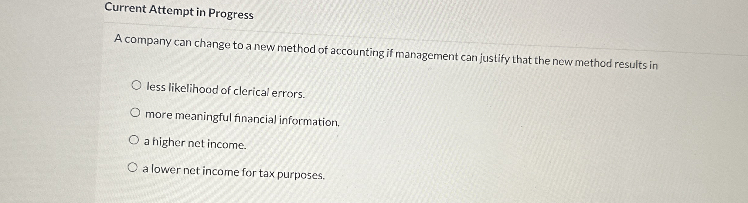 Current Attempt in Progress A company can change