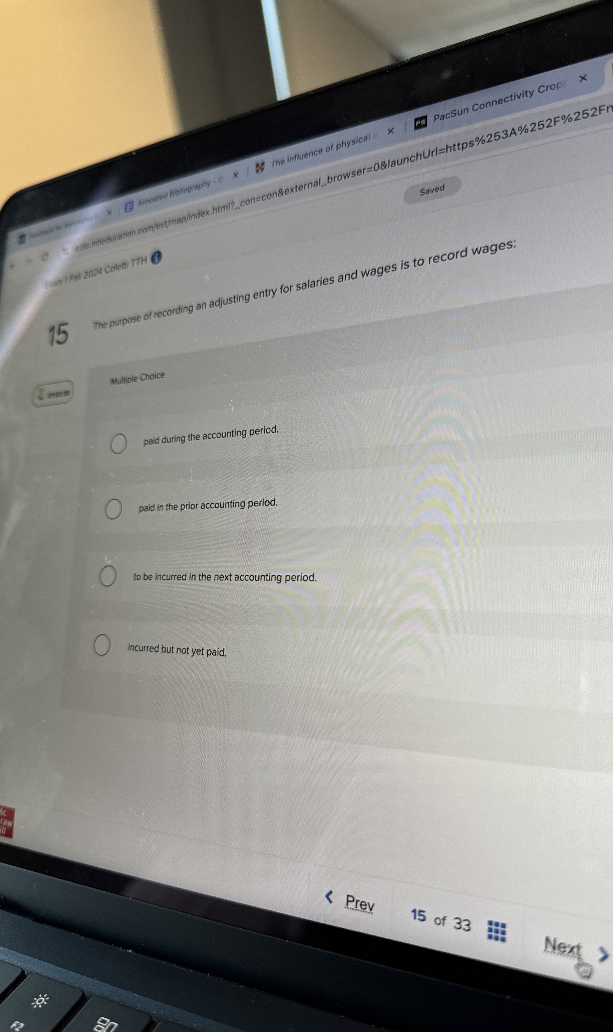 Barm 1 Fall 2 0 2 4 colett T TH ( 6 ) 1 5 The