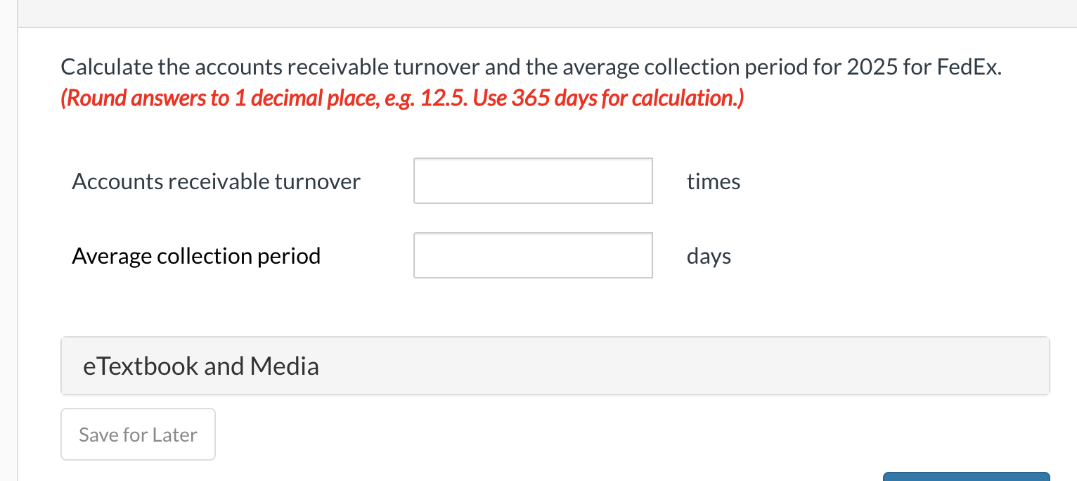 Calculate the accounts receivable turnover and