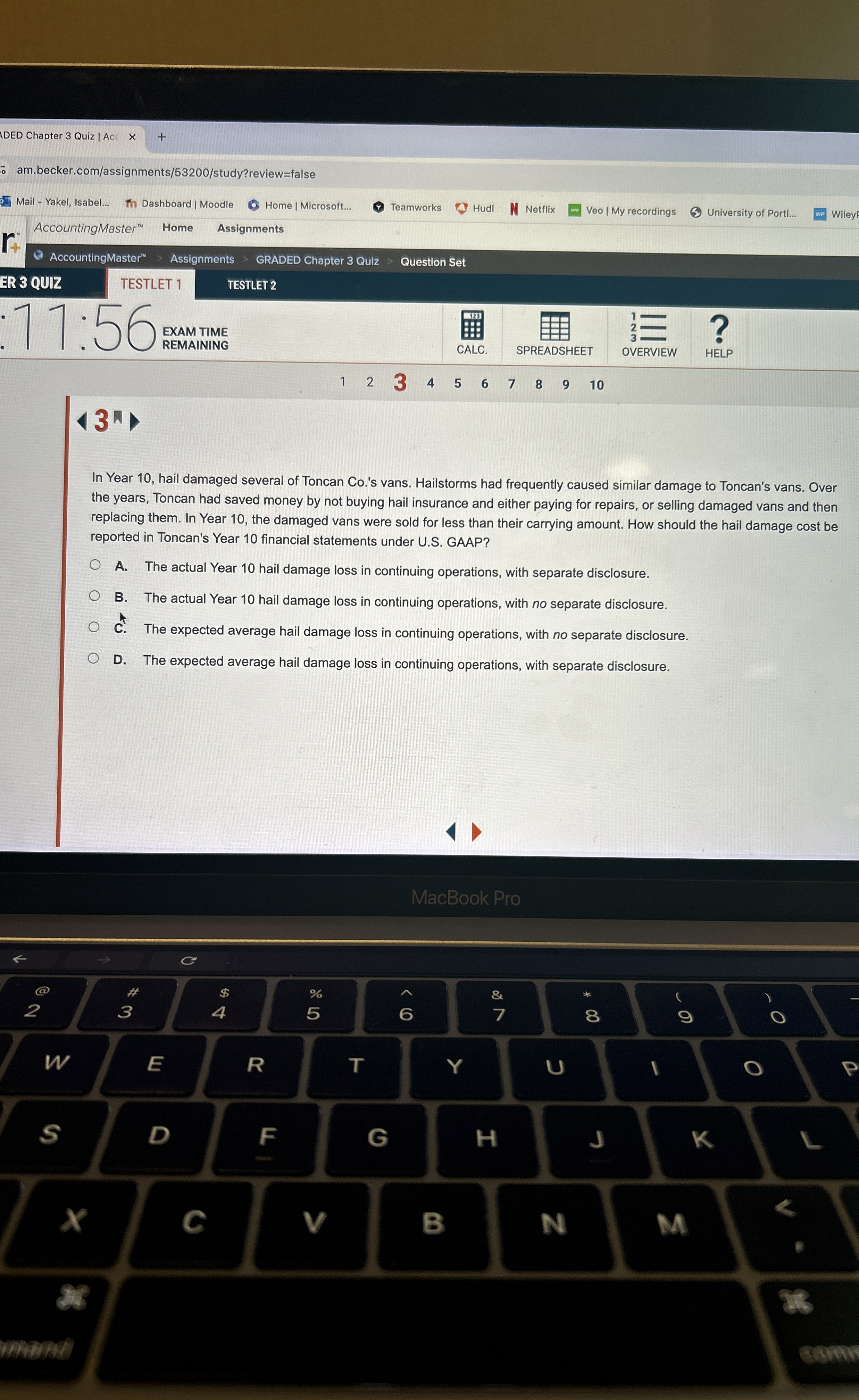 In Year 1 0 , hail damaged several of Toncan Co .