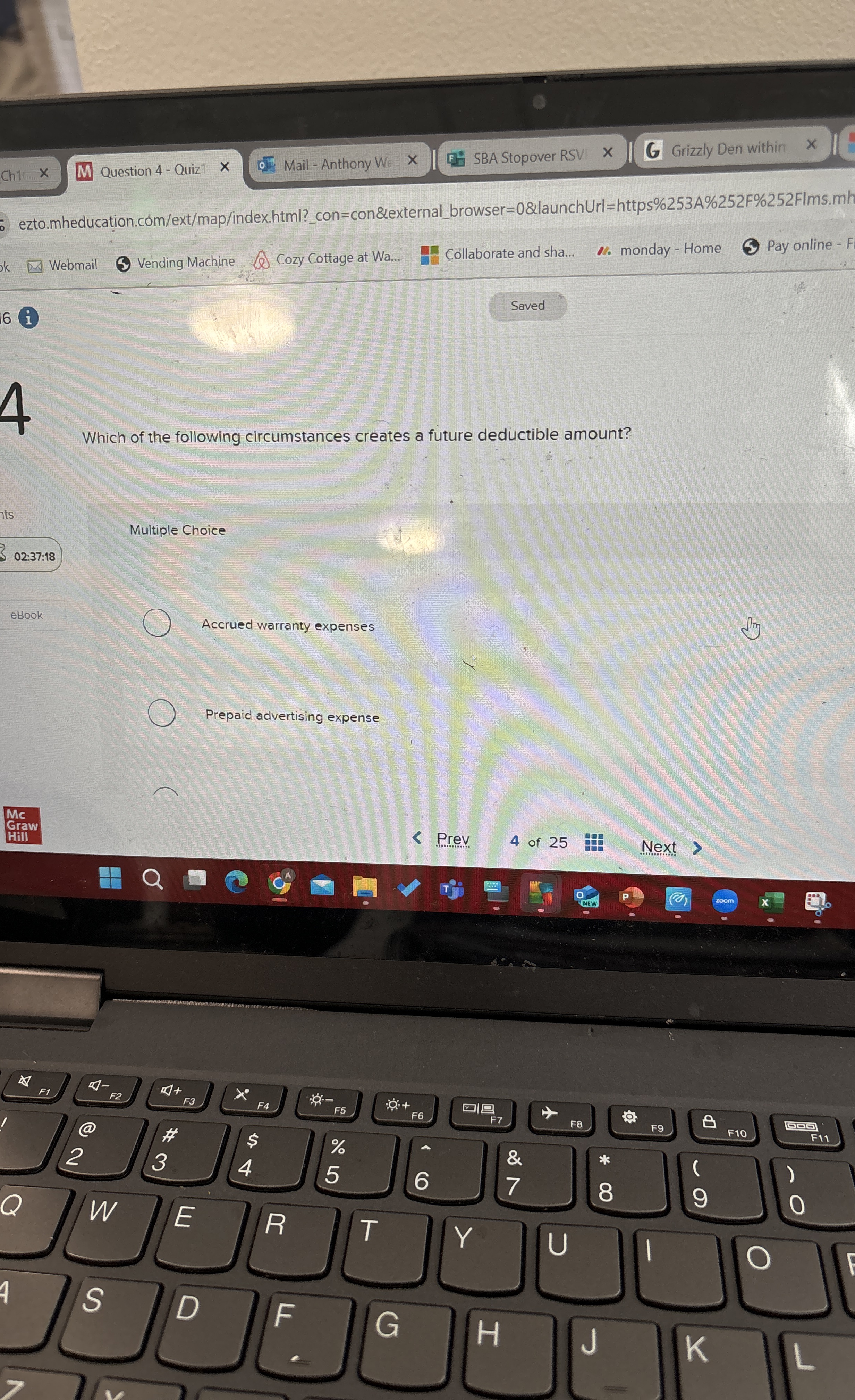 Which of the following circumstances creates a