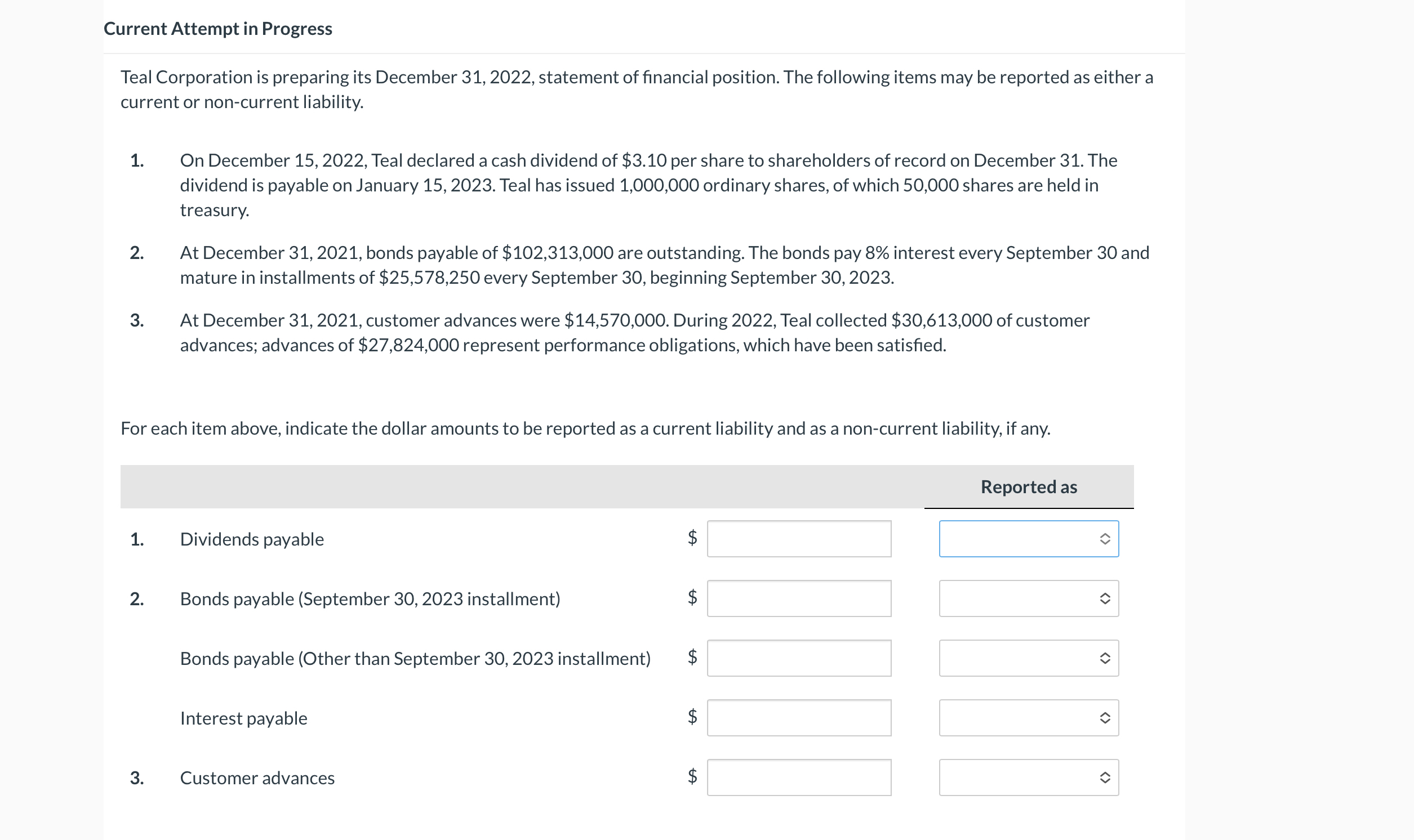 Current Attempt in Progress Coronado SpA has