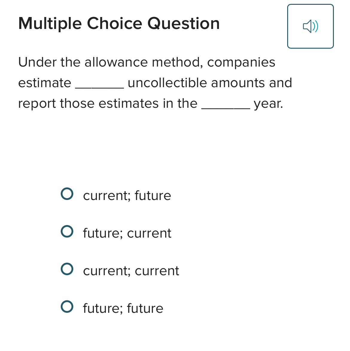 Multiple Choice Question Under the allowance