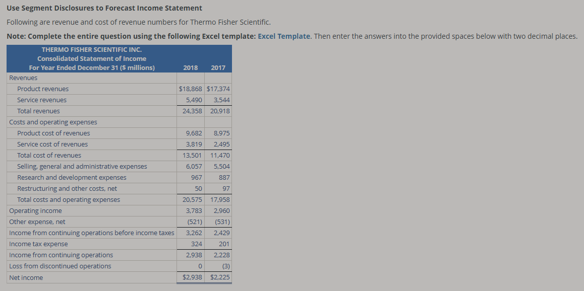 Use Segment Disclosures to Forecast Income