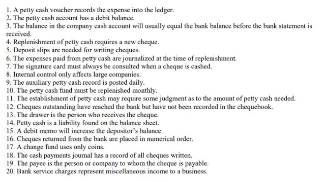 A petty cash voucher records the expense into the