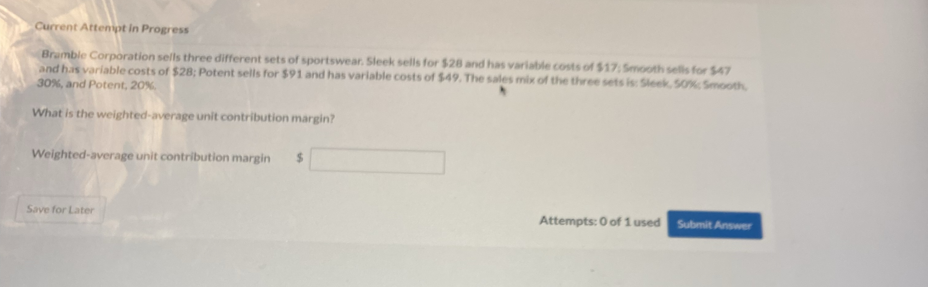 Current Aftenpt in Progress Bramtio Corporation
