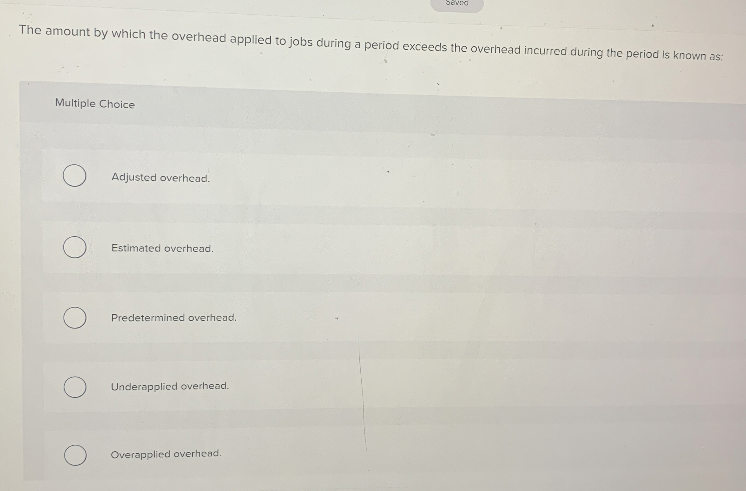 A document in a job order costing system that is