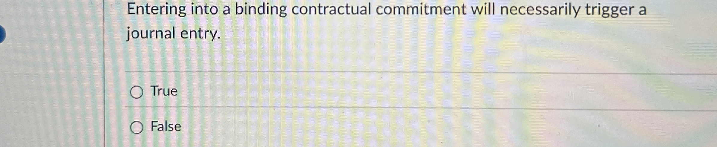 Entering into a binding contractual commitment