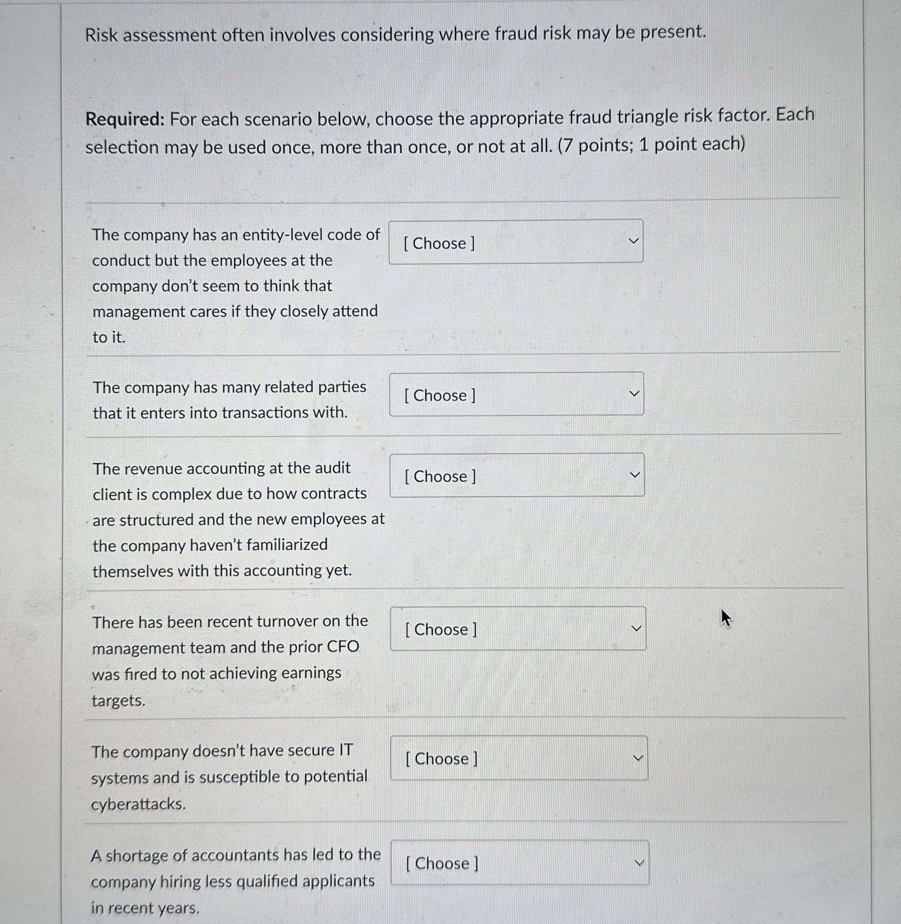 Risk assessment often involves considering where