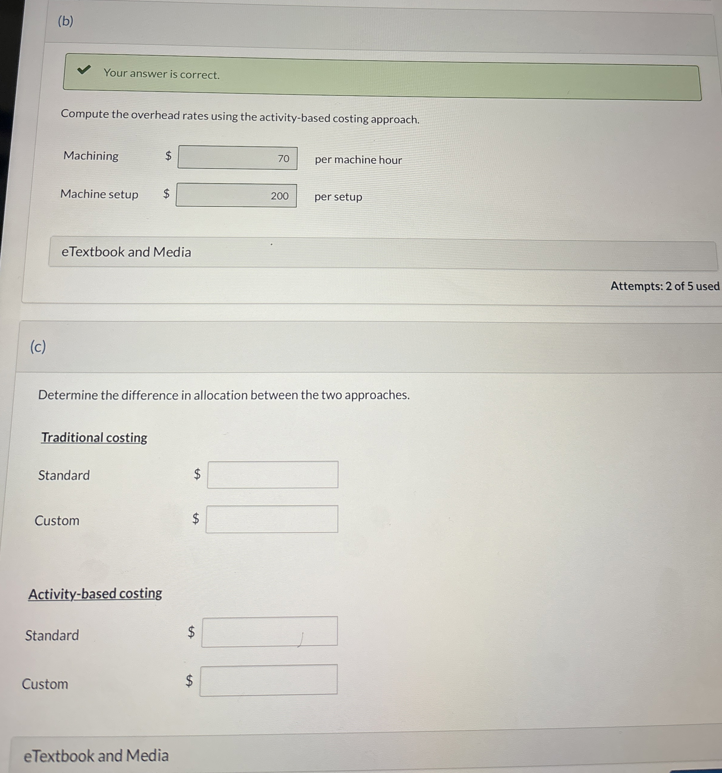 ( b ) V Your answer is correct. Compute the