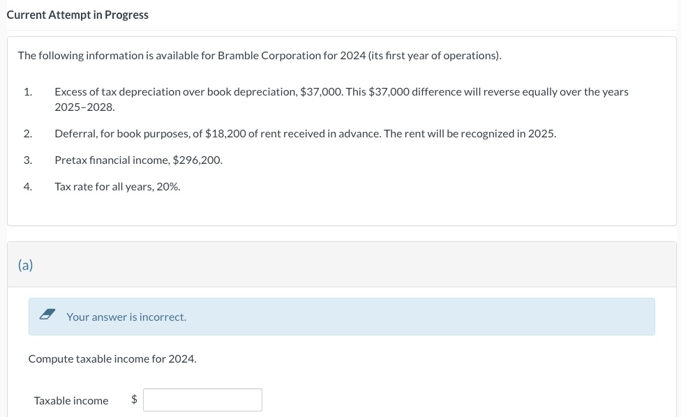 Current Attempt in Progress The following