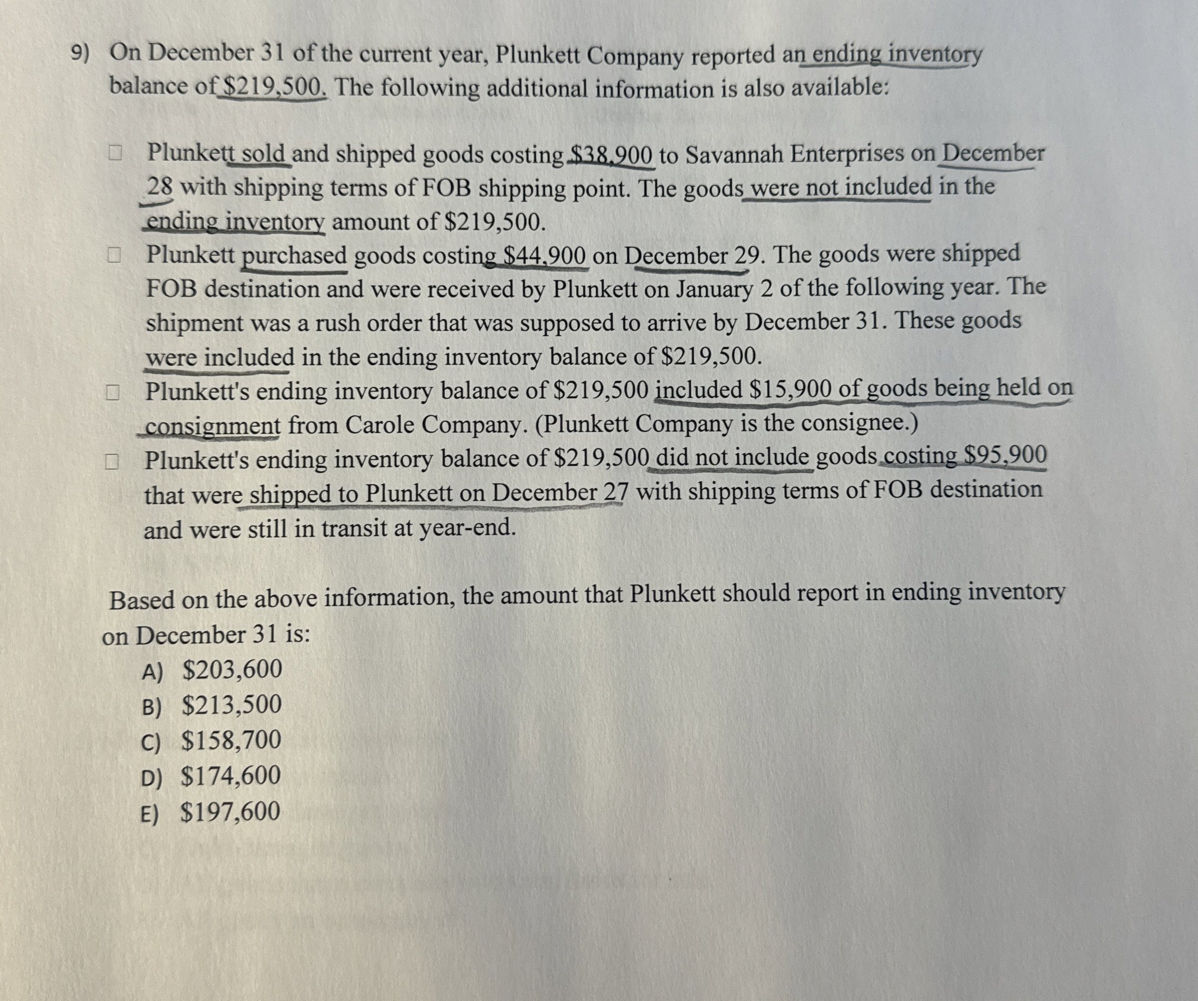 The principles of internal control include: A )