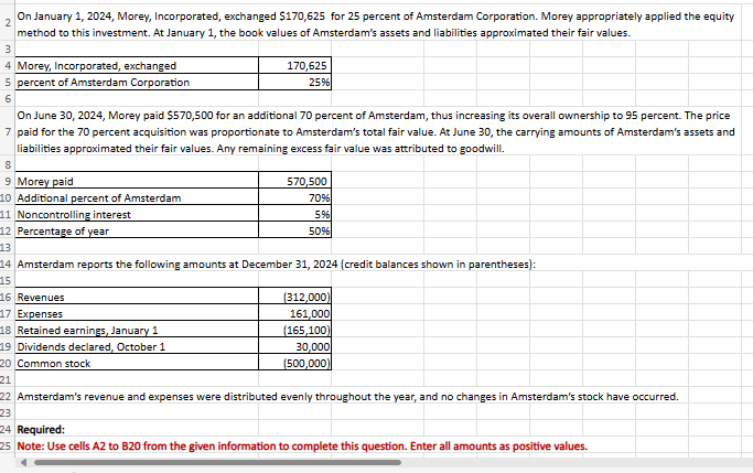 PLEASE PROVIDE FORMULAS FOR ALL YELLOW BOXES On