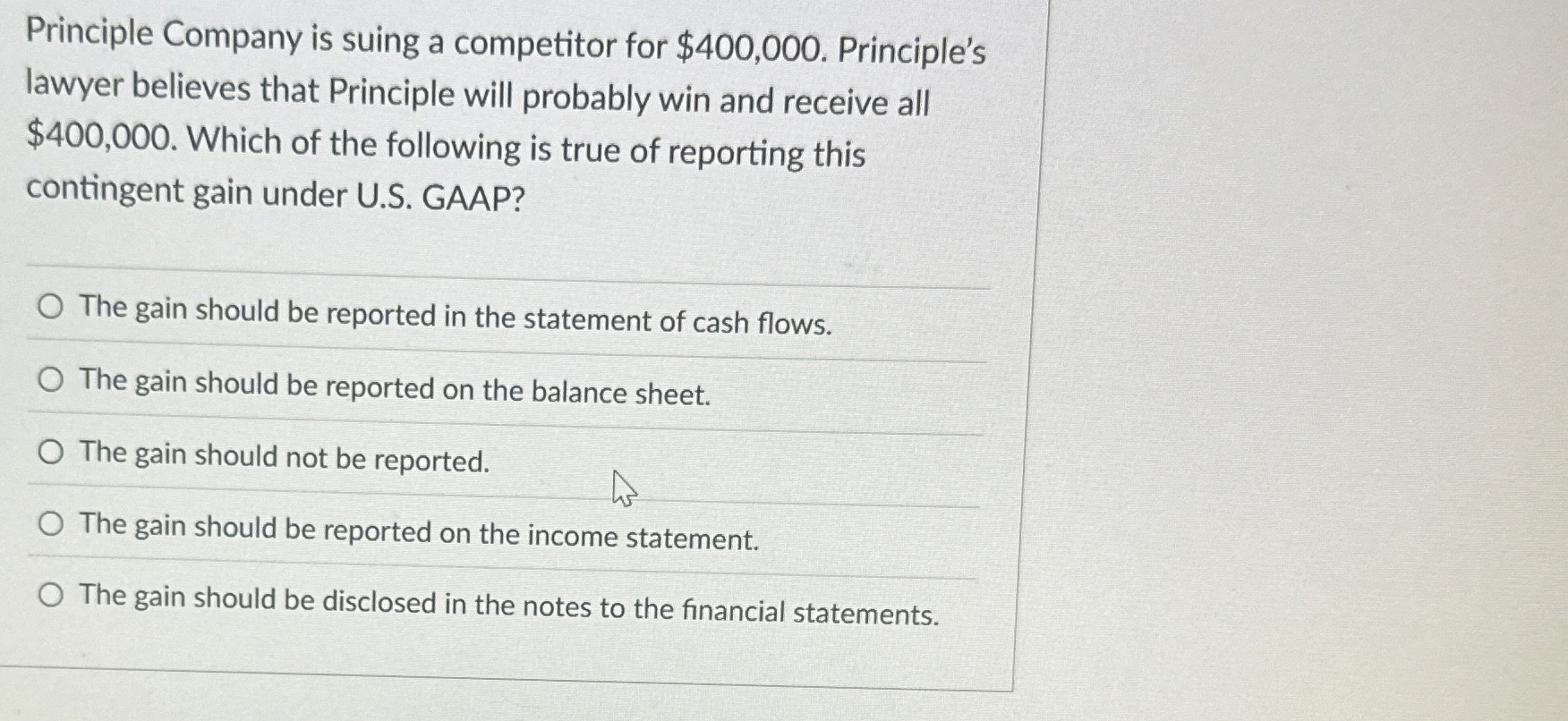 Principle Company is suing a competitor for $ 4 0