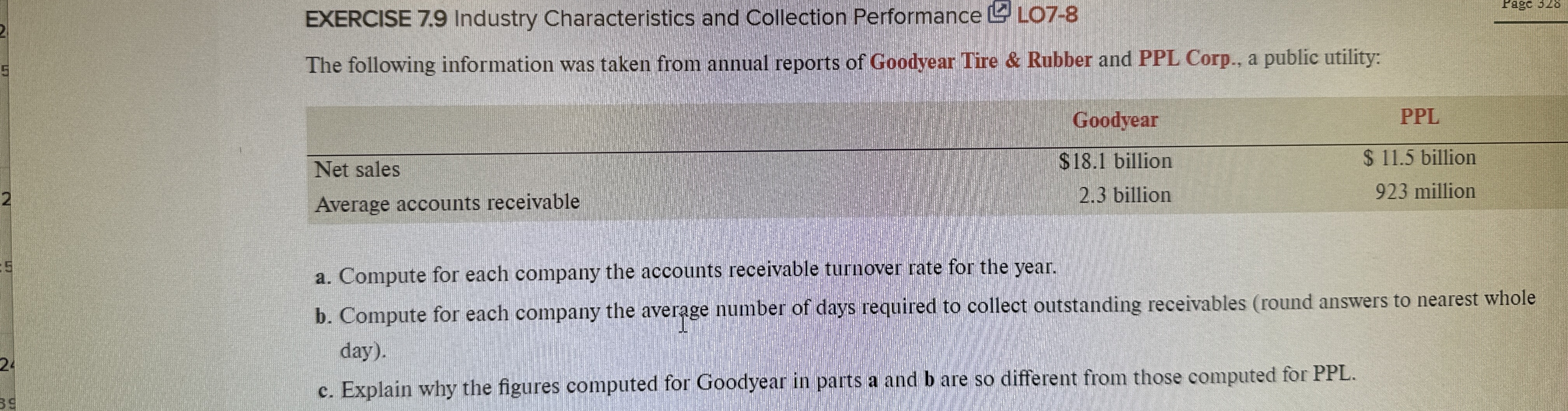 EXERCISE 7 . 9 Industry Characteristics and