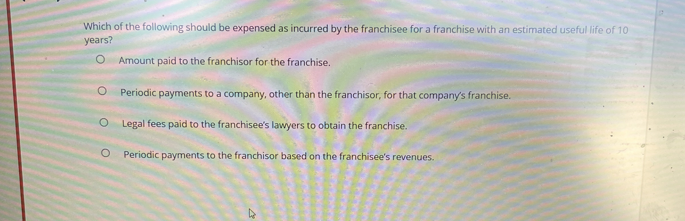 Which of the following should be expensed as