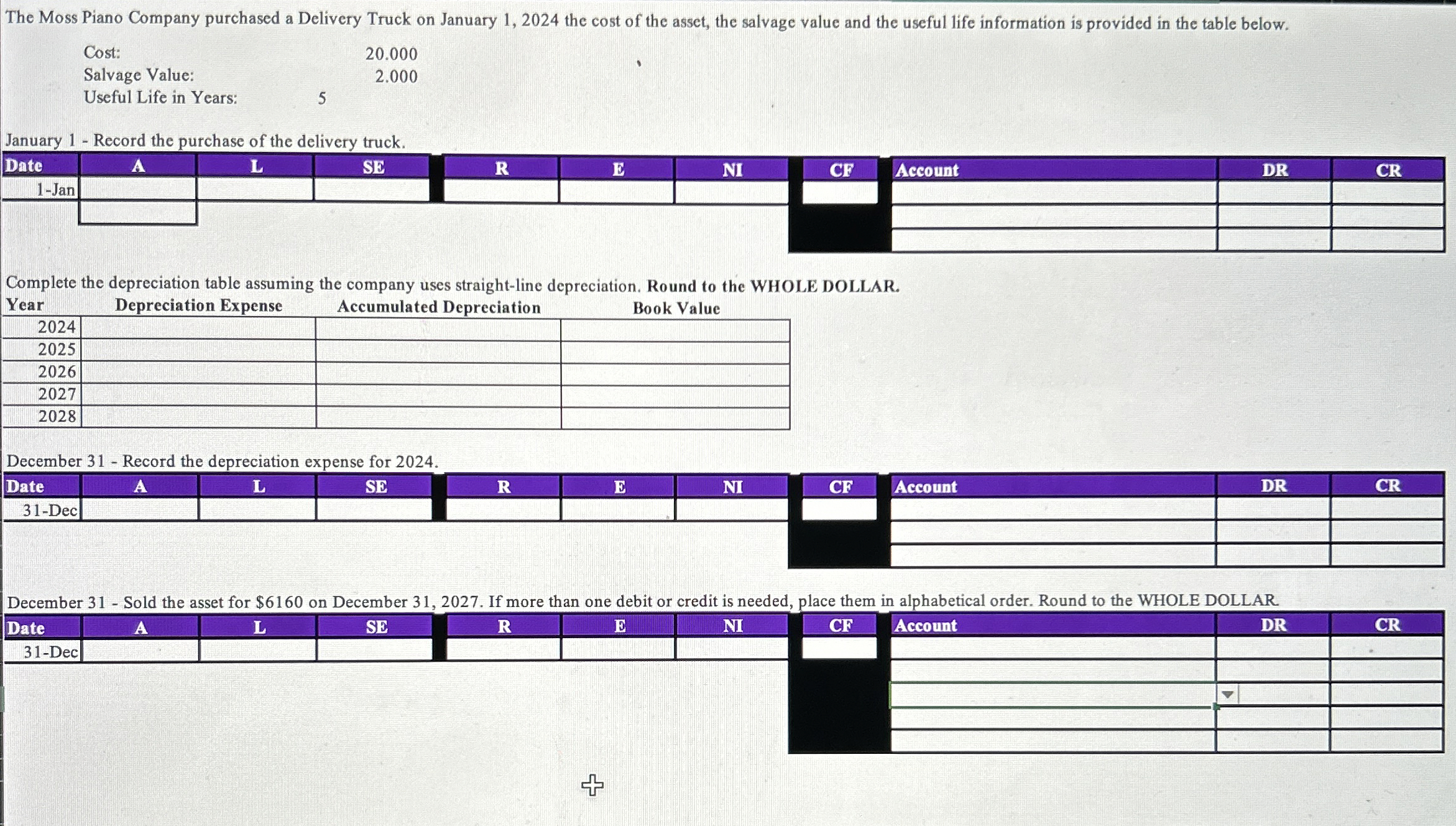 The Moss Piano Company purchased a Delivery Truck
