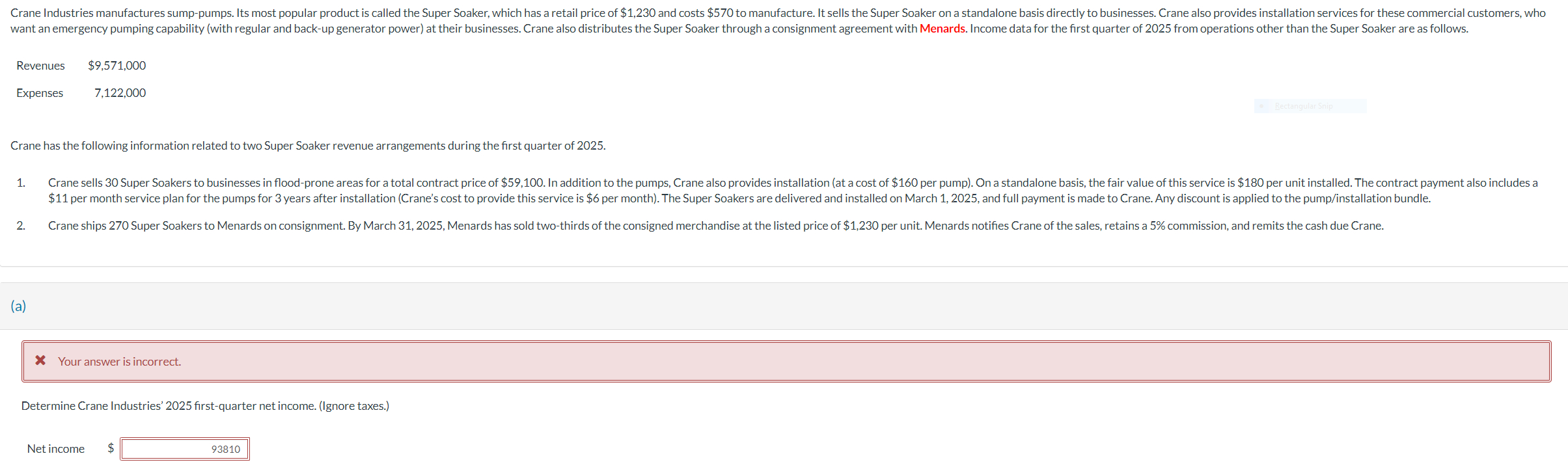 \ table [ [ Revenues , $ 9 , 5 7 1 , 0 0 0 ] , [