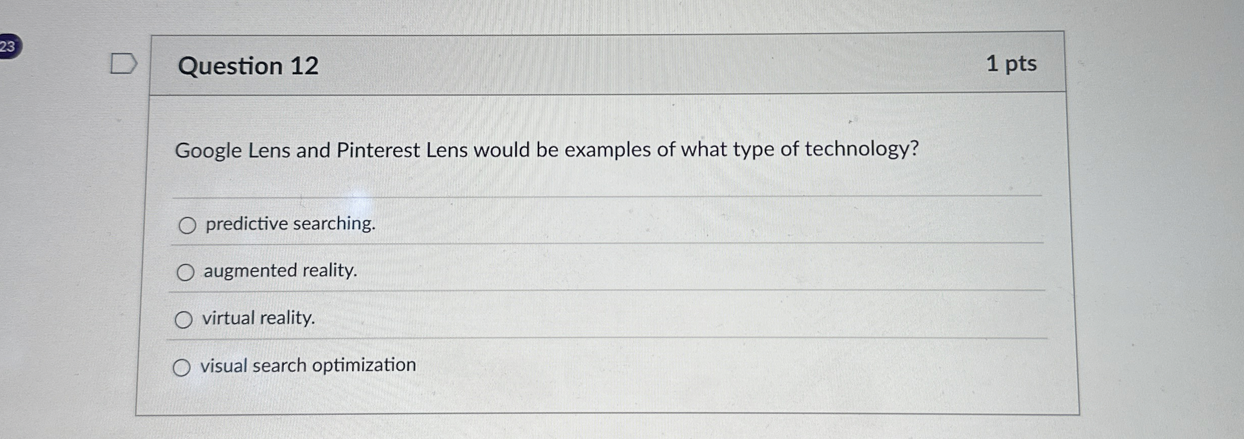 Question 1 2 Google Lens and Pinterest Lens would