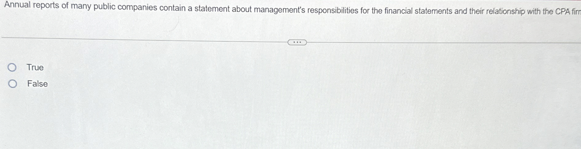 Annual reports of many public companies contain a