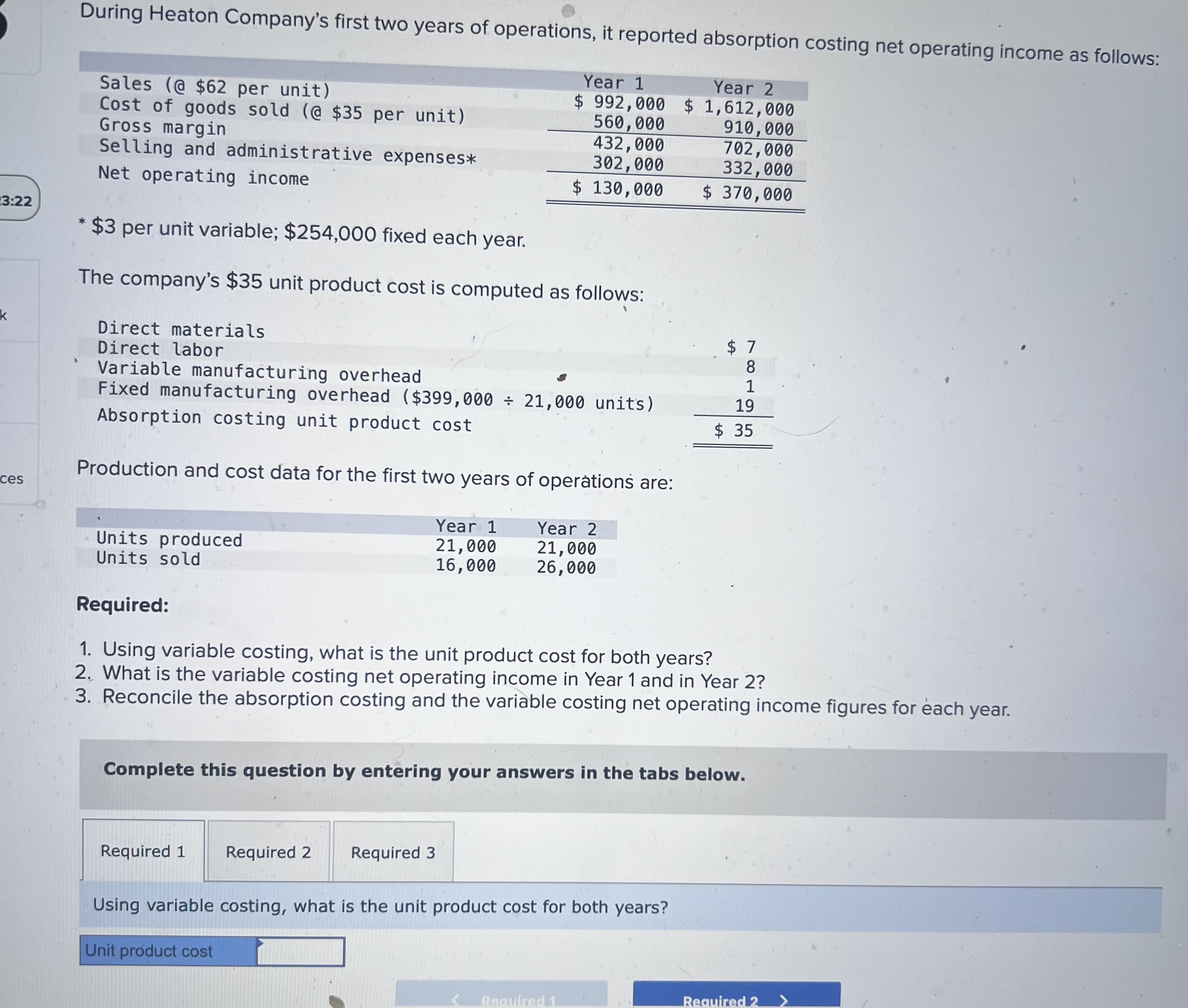 During Heaton Company's first two years of