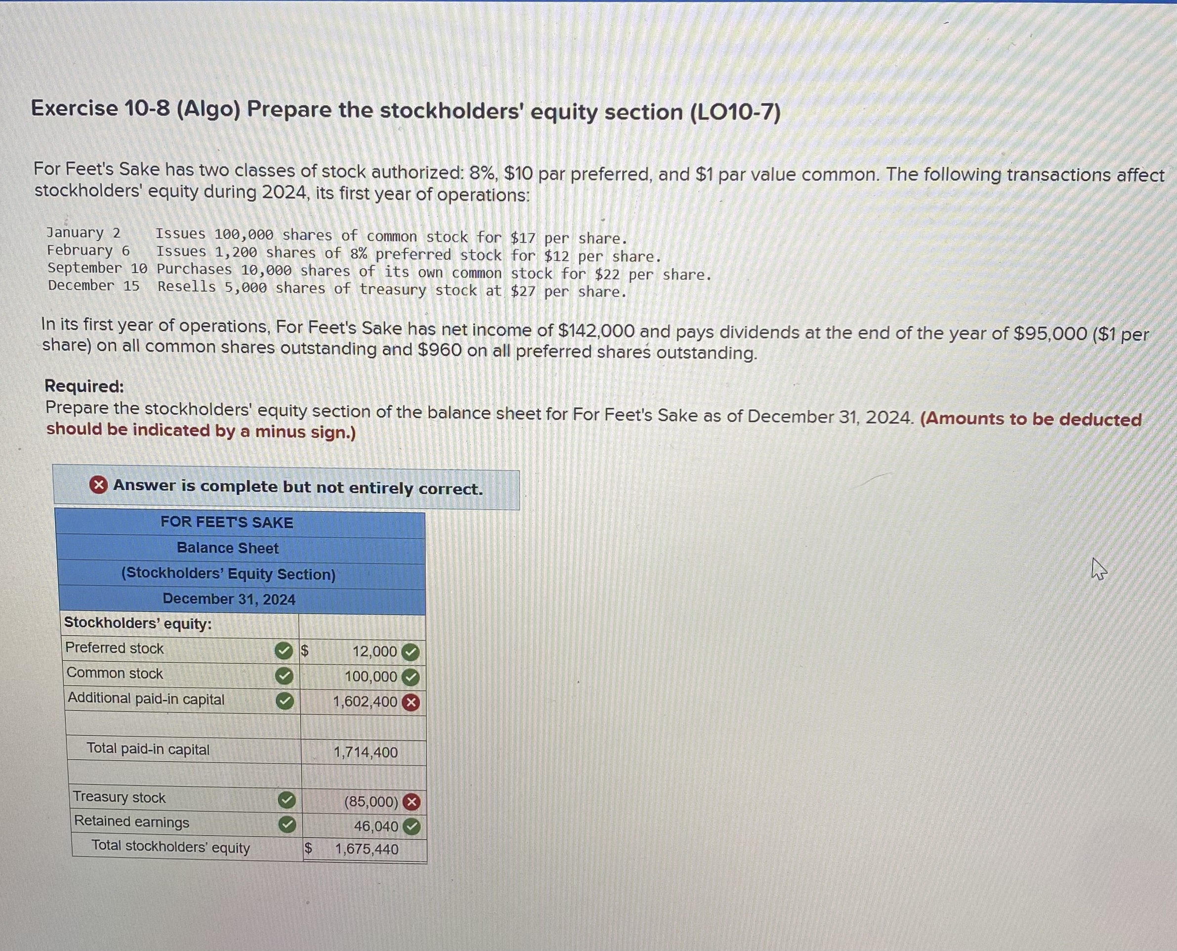 Exercise 1 0 - 8 ( Algo ) Prepare the